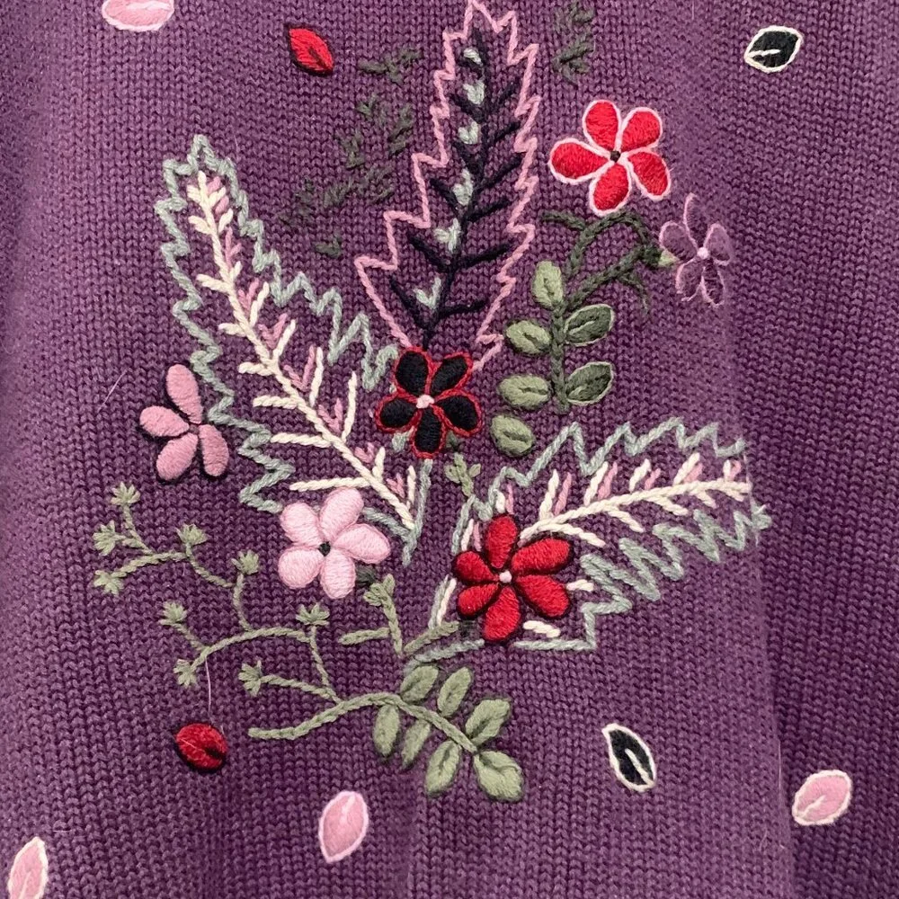 VINTAGE NORTHERN REFLECTIONS EMBROIDERED SWEATER CARDIGANS SIZE L - Picture 7 of 11